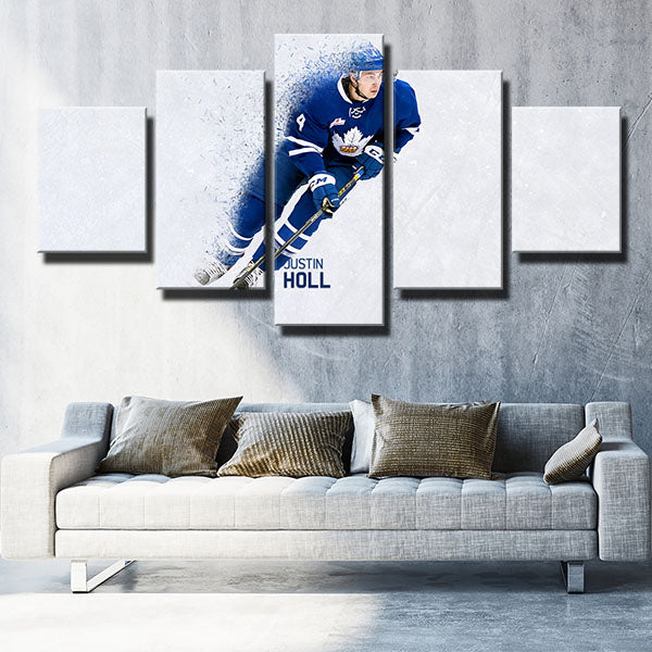 Toronto Maple Leafs Defense Justin Holl Canvas Wall Art