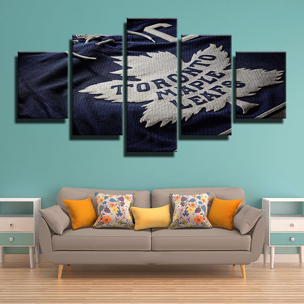 Toronto Maple Leafs Jersey Emblem Canvas Wall Art
