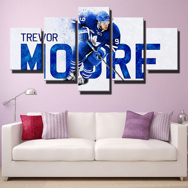 Toronto Maple Leafs Left Wing Blue Trevor Moore Canvas Wall Art