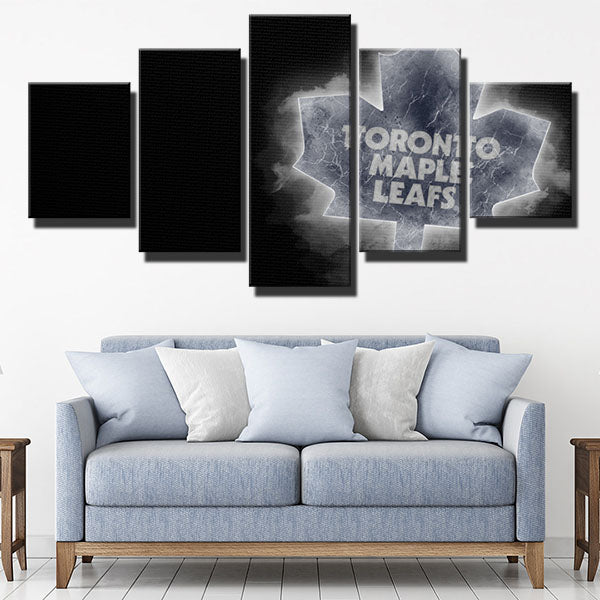 Toronto Maple Leafs Maple Leaf Ice Emblem Canvas Wall Art