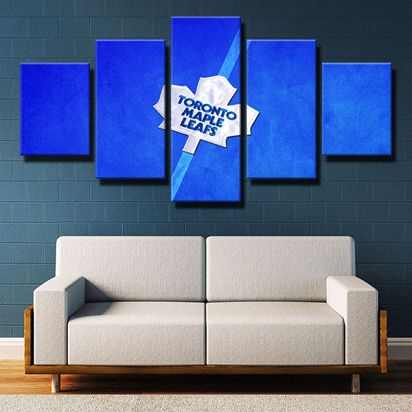 Toronto Maple Leafs Maple Leaf Shape Fabric Emblem Canvas Wall Art
