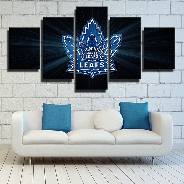 Toronto Maple Leafs Radiation Emblem Canvas Wall Art