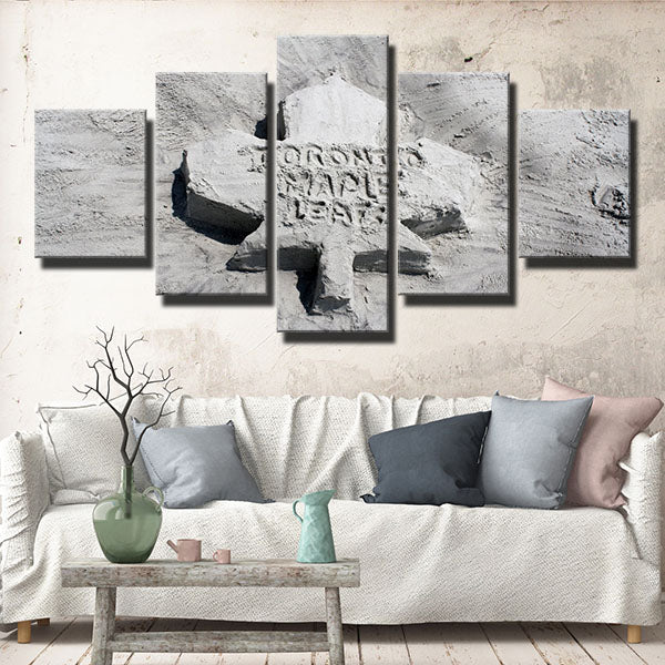 Toronto Maple Leafs Soil Piling Up Emblem Canvas Wall Art