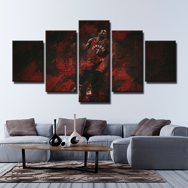 Toronto Raptors Control Guard The Bulldog Kyle Lowry Canvas Wall Art