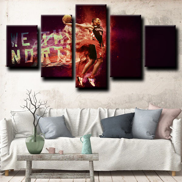 Toronto Raptors Full Guard Mvp Demar Derozan Canvas Wall Art
