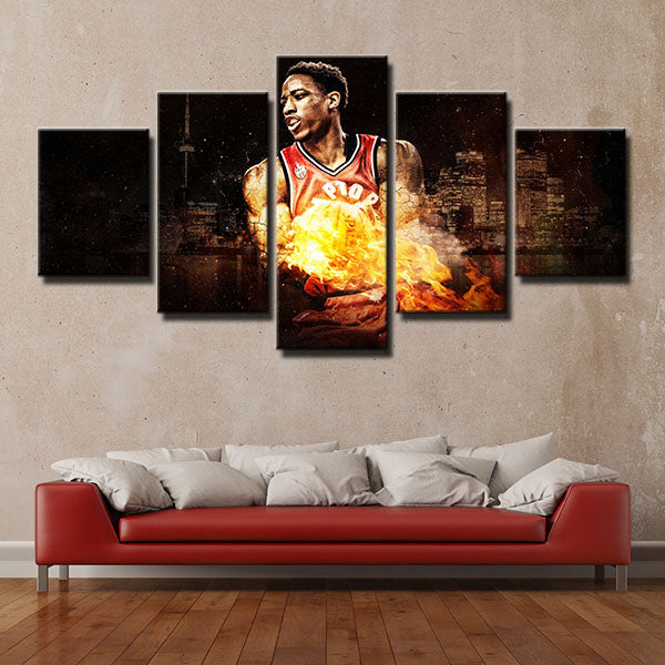 Toronto Raptors Point Guard Air Diesel Demar Derozan Canvas Wall Art