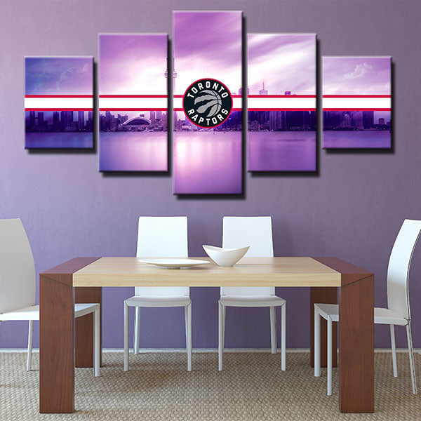 Toronto Raptors Purple Emblem Canvas Wall Art
