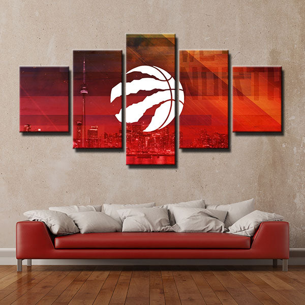 Toronto Raptors Red City Emblem Canvas Wall Art