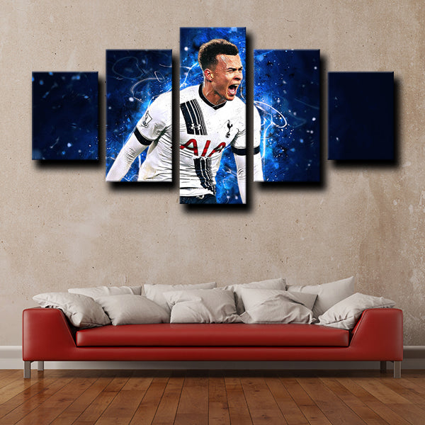 Tottenham Fc Midfield The Delstroyer Dele Alli Canvas Wall Art