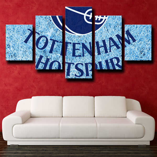 Tottenham Hotspur Fc Football Field Blue Canvas Wall Art