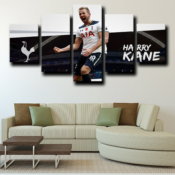 Tottenham Hotspur Fc Forward Hurrikane Harry Kane Canvas Wall Art