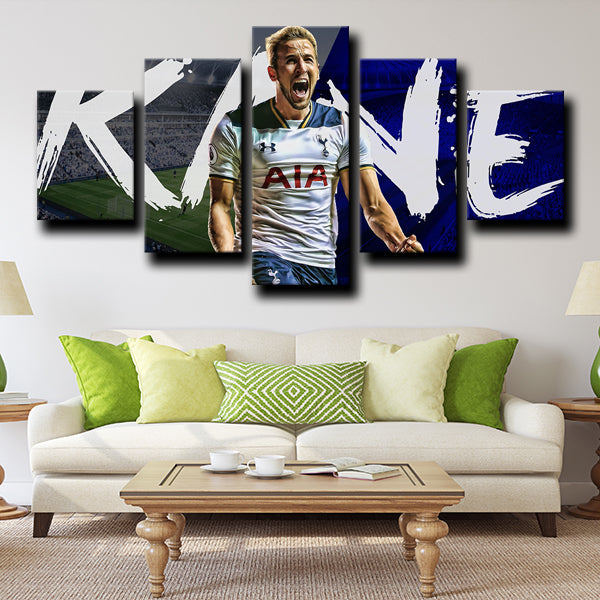 Tottenham Hotspur Fc Forward Hurrikane Harry Kane Canvas Wall Art