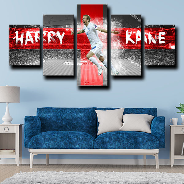 Tottenham Hotspur Fc Forward Hurrikane Harry Kane Red And Black Canvas Wall Art Tottenham Hotspur Fc Forward Hurrikane Harry Kane Red And Black Canvas Wall Art