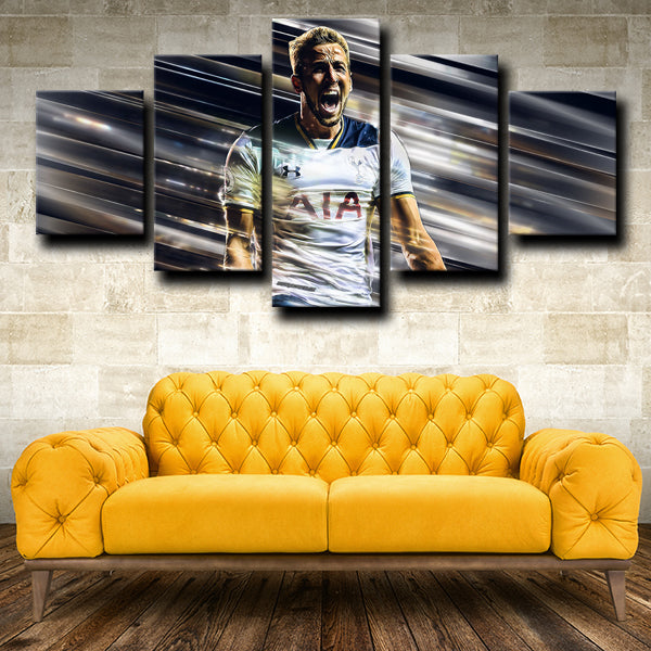 Tottenham Hotspur Fc Forward Hurrikane Kane Canvas Wall Art