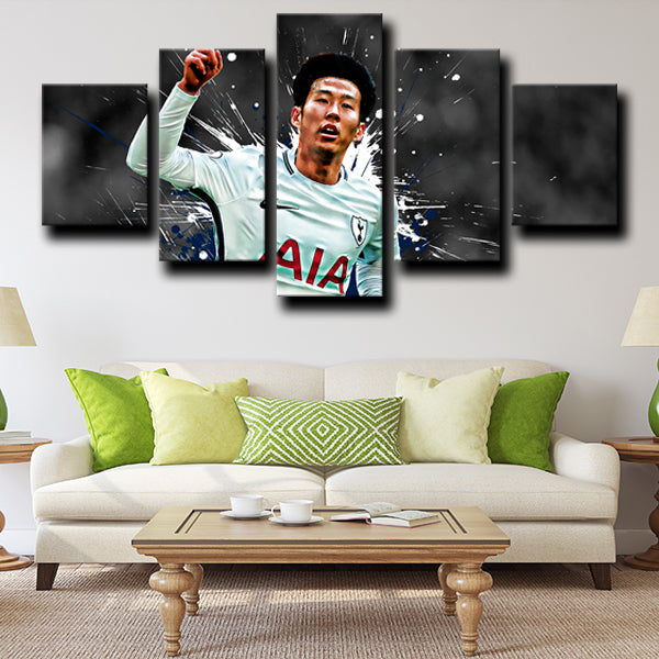 Tottenham Hotspur Fc Forward Sonaldo Heung-Min Son Canvas Wall Art Tottenham Hotspur Fc Forward Sonaldo Heung-Min Son Canvas Wall Art