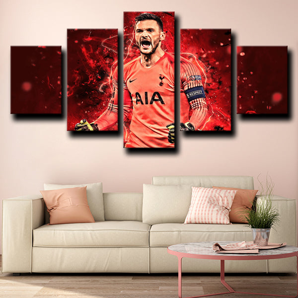 Tottenham Hotspur Fc Goalkeeper Lloris Red Canvas Wall Art