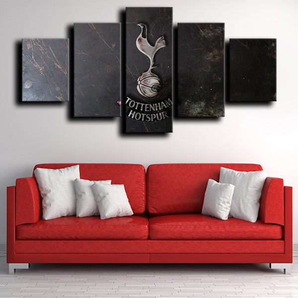 Tottenham Hotspur Fc Logo Crest Black Canvas Wall Art Tottenham Hotspur Fc Logo Crest Black Canvas Wall Art