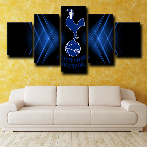 Tottenham Hotspur Fc Logo Crest Black Canvas Wall Art Tottenham Hotspur Fc Logo Crest Black Canvas Wall Art