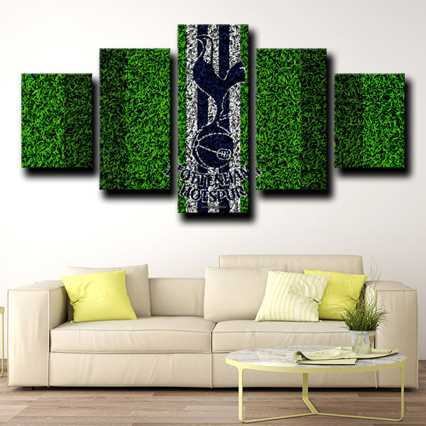 Tottenham Hotspur Fc Logo Emblem Green Canvas Wall Art