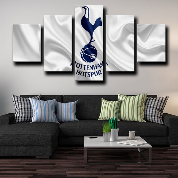 Tottenham Hotspur Fc Logo Emblem White Canvas Wall Art Tottenham Hotspur Fc Logo Emblem White Canvas Wall Art