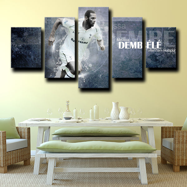 Tottenham Hotspur Fc Midfielder Mousa Dembele Black Canvas Wall Art Tottenham Hotspur Fc Midfielder Mousa Dembele Black Canvas Wall Art