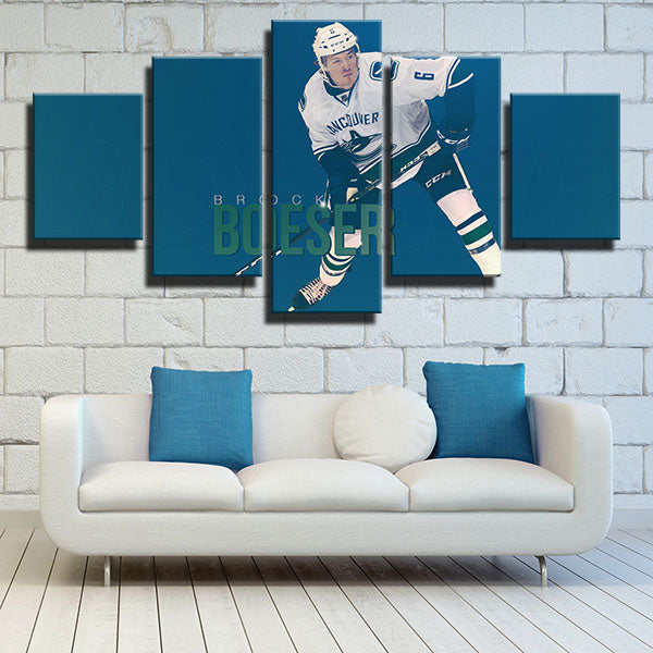 Vancouver Canucks Right Wing Brock Boeser Canvas Wall Art