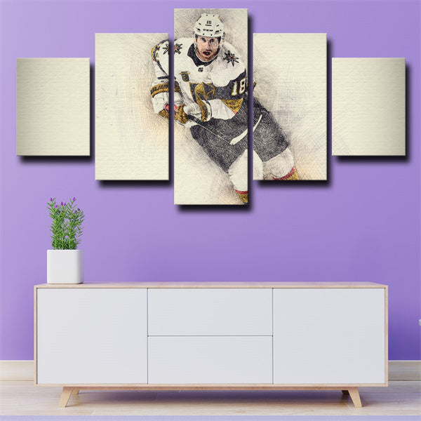 Vegas Golden Knights James Neal Drawing Canvas Wall Art