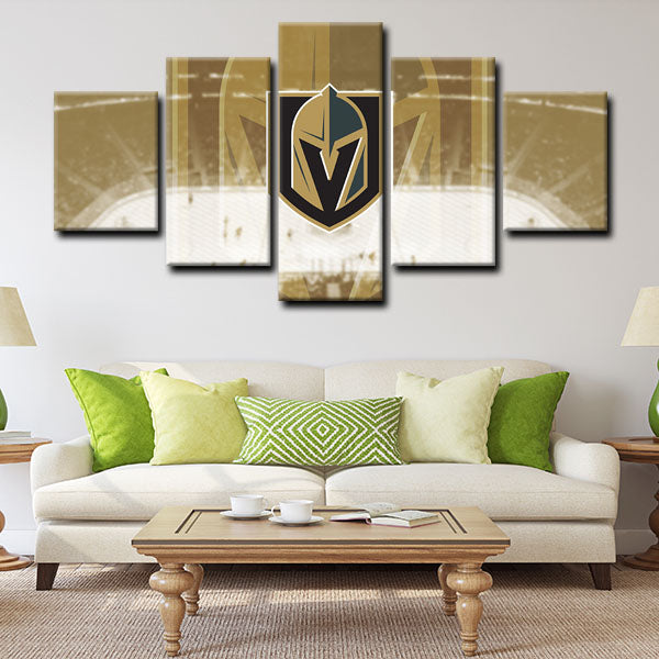 Vegas Golden Knights Symbol Canvas Wall Art