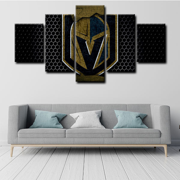 Vegas Golden Knights Symbol Canvas Wall Art