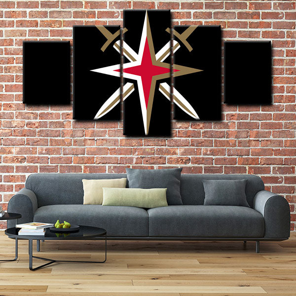 Vegas Golden Knights Symbol Canvas Wall Art
