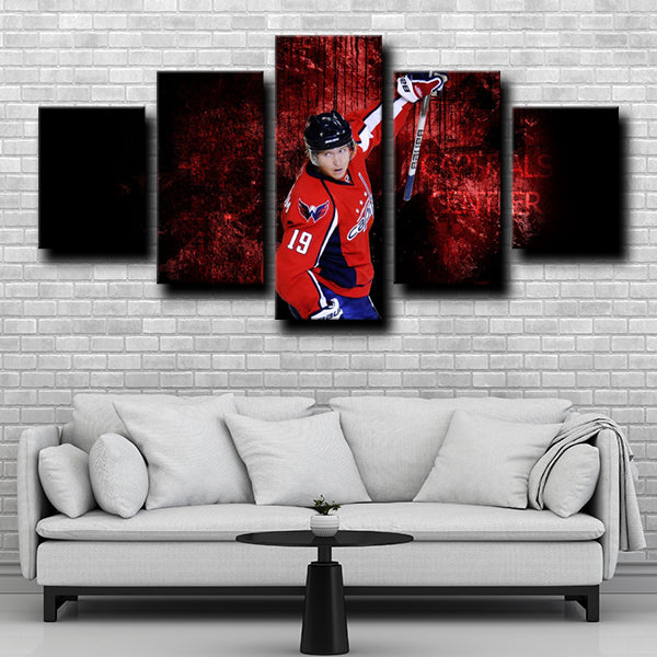 Washington Capitals Centre Nicky Nicklas Backstrom Red Canvas Wall Art