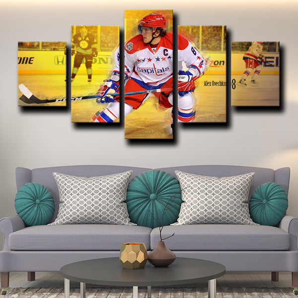 Washington Capitals Left Wing Great 8 Alexander Ovechkin Canvas Wall Art