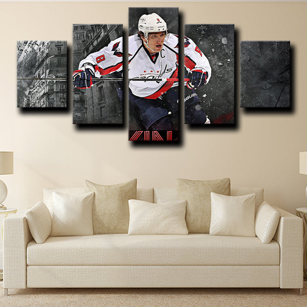 Washington Capitals Left Wing Great 8 Alexander Ovechkin Canvas Wall Art