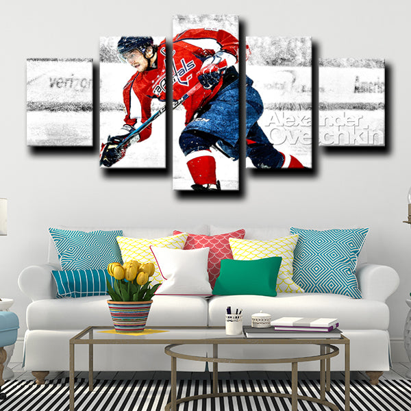 Washington Capitals Left Wing Great 8 Alexander Ovechkin Canvas Wall Art