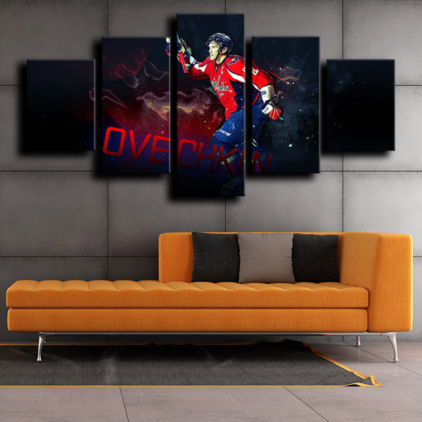 Washington Capitals Left Wing Great 8 Alexander Ovechkin Dark Canvas Wall Art
