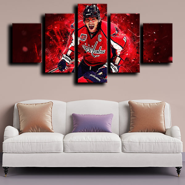 Washington Capitals Left Wing Great 8 Alexander Ovechkin Red Canvas Wall Art