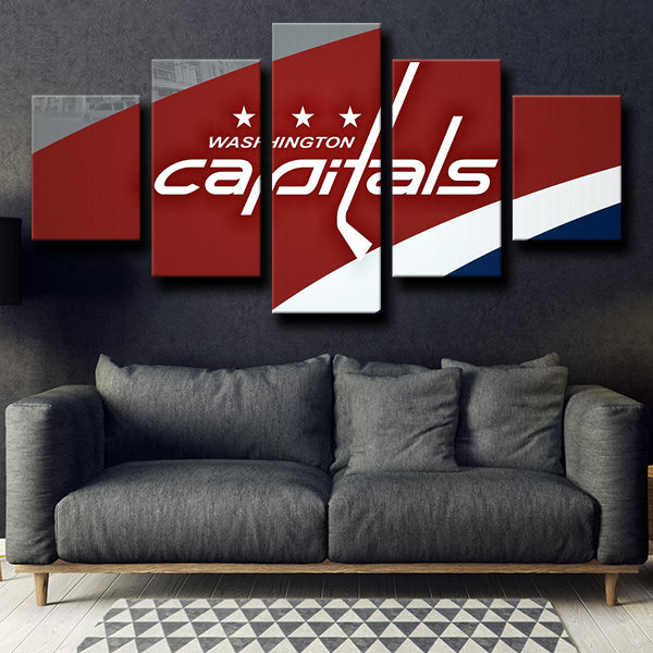 Washington Capitals Logo Emblem Canvas Wall Art