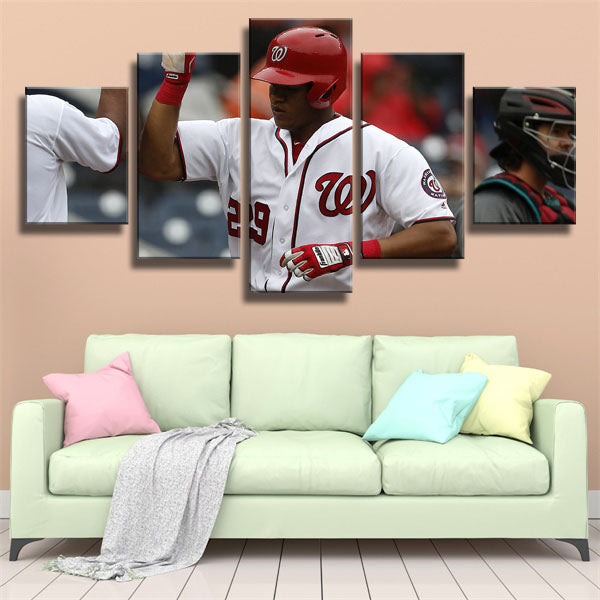 Washington Nationals Catcher Pedro Severino Canvas Wall Art