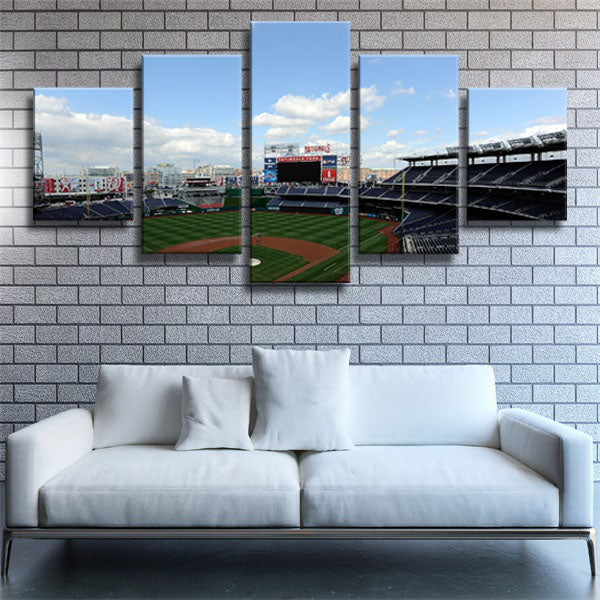 Washington Nationals Court Grenn Canvas Wall Art
