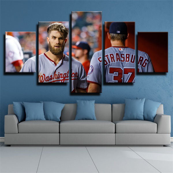 Washington Nationals Friendly Team Logo Canvas Wall Art