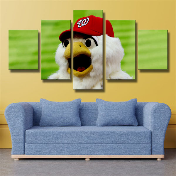 Washington Nationals Grenn Mascot Canvas Wall Art