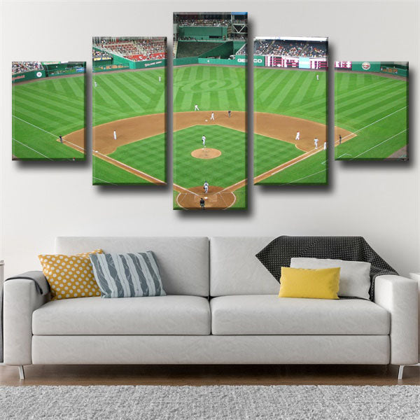 Washington Nationals Team Court Canvas Wall Art