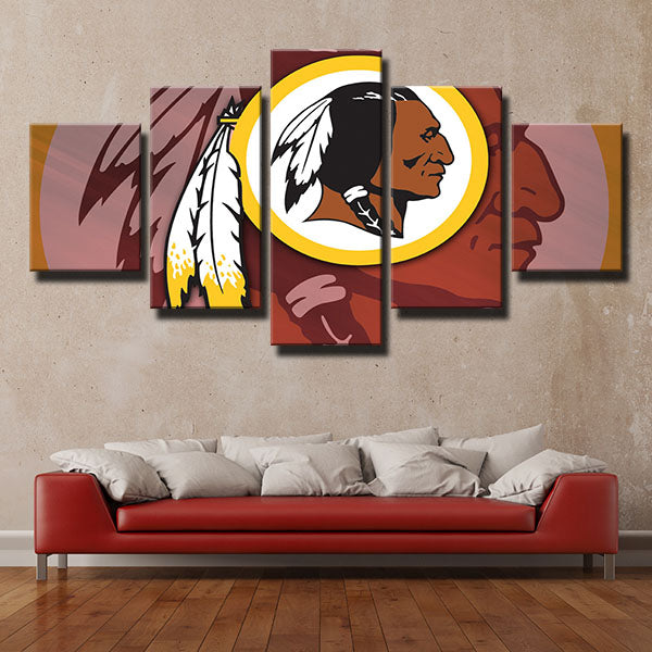 Washington Redskins Lamination Emblem Canvas Wall Art