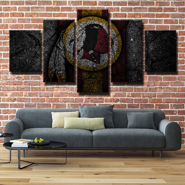 Washington Redskins Split Wall Emblem Canvas Wall Art