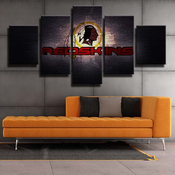 Washington Redskins Wood Emblem Canvas Wall Art