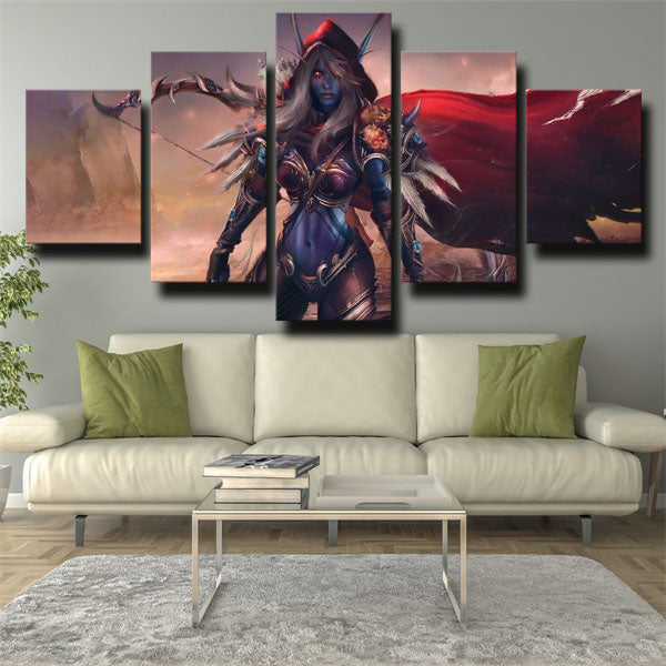 Battle For Azeroth High Elves Sylvanas Windrunner Ghost Canvas Wall Art