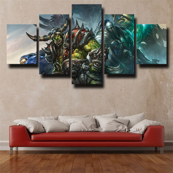 World Of Warcraft Legion Full Characters Fight Canvas Wall Art