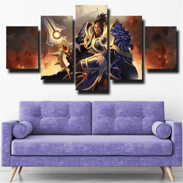 Legion Humans Varian Wrynn Warrior Canvas Wall Art