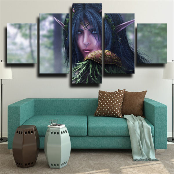 Mists Of Pandaria Night Elves Tyrande Whisperwind Canvas Wall Art