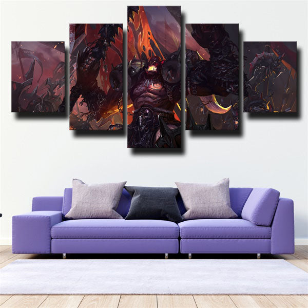 Mag’Har Garrosh Hellscream Fire Canvas Wall Art